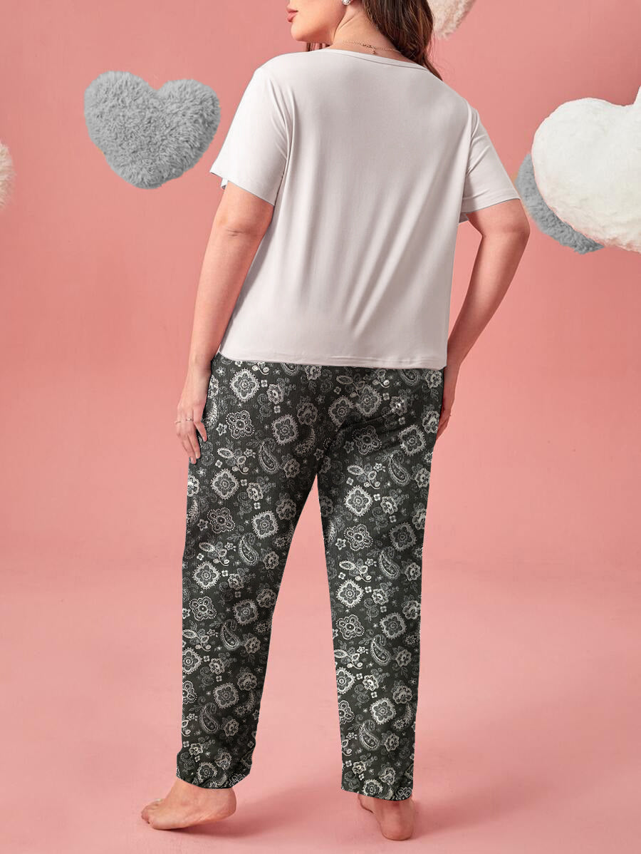 Femmeease - Printed Cotton PJ Set - N-1