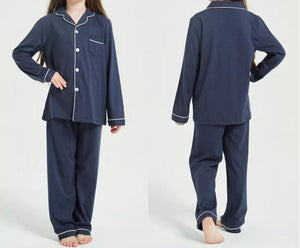 Femmeease - Kids Comfy Linen PJ Sets - Black
