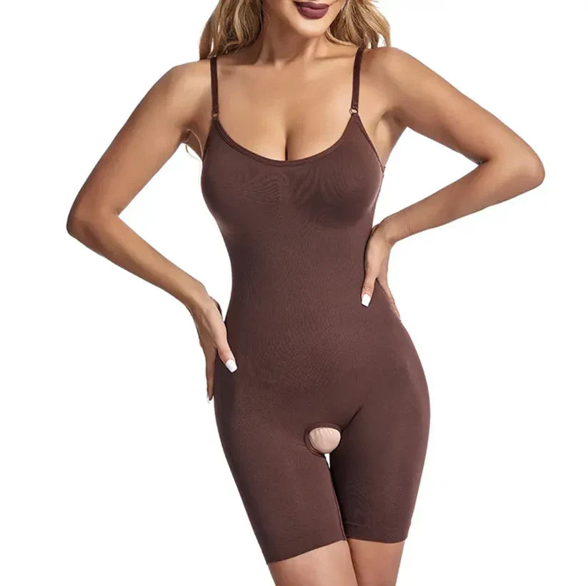 Full Body Snatched Open Crotch Body Shaper