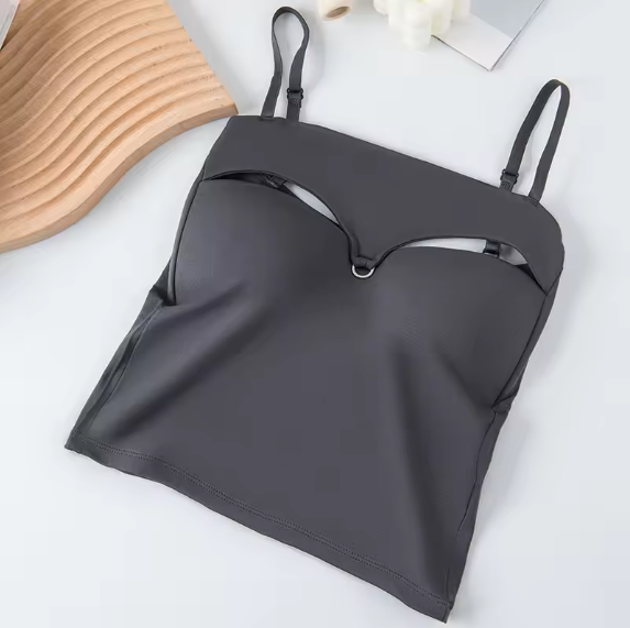 Femmeease -  Front Buckle Push-Up Camisole - Grey