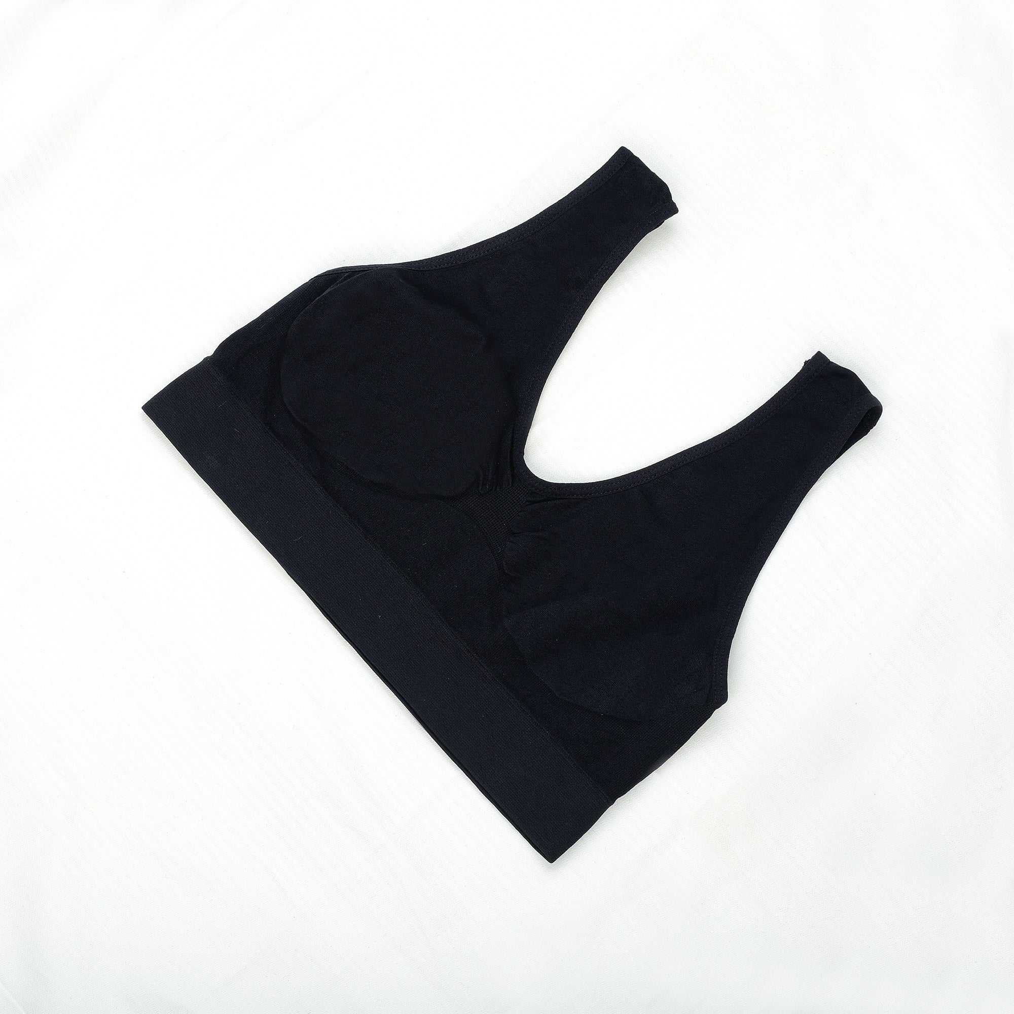 Femmeease - Air Bra - Stretchable Non Padded Bra - Black