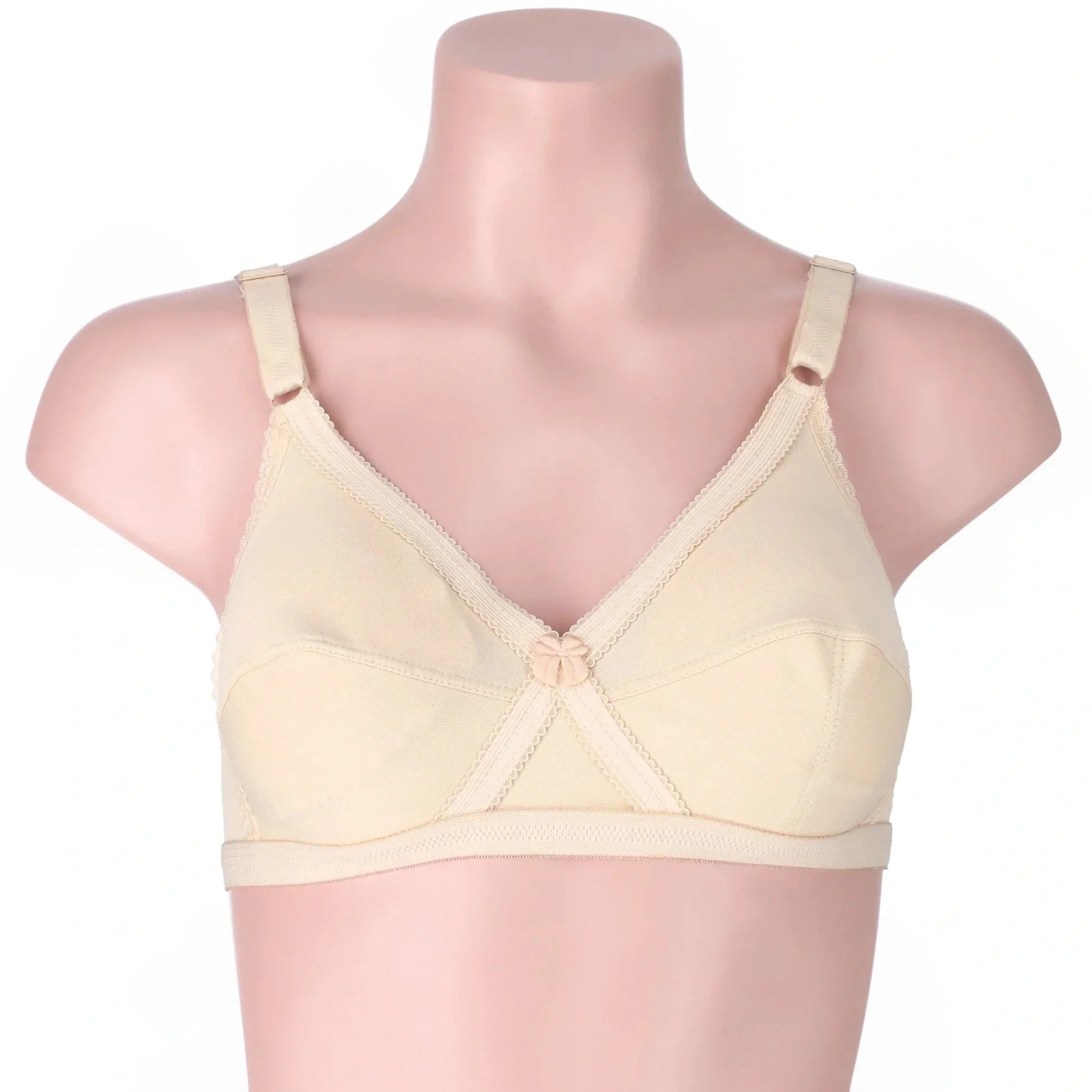Cross Plain Casual Non Padded Wireless Bra