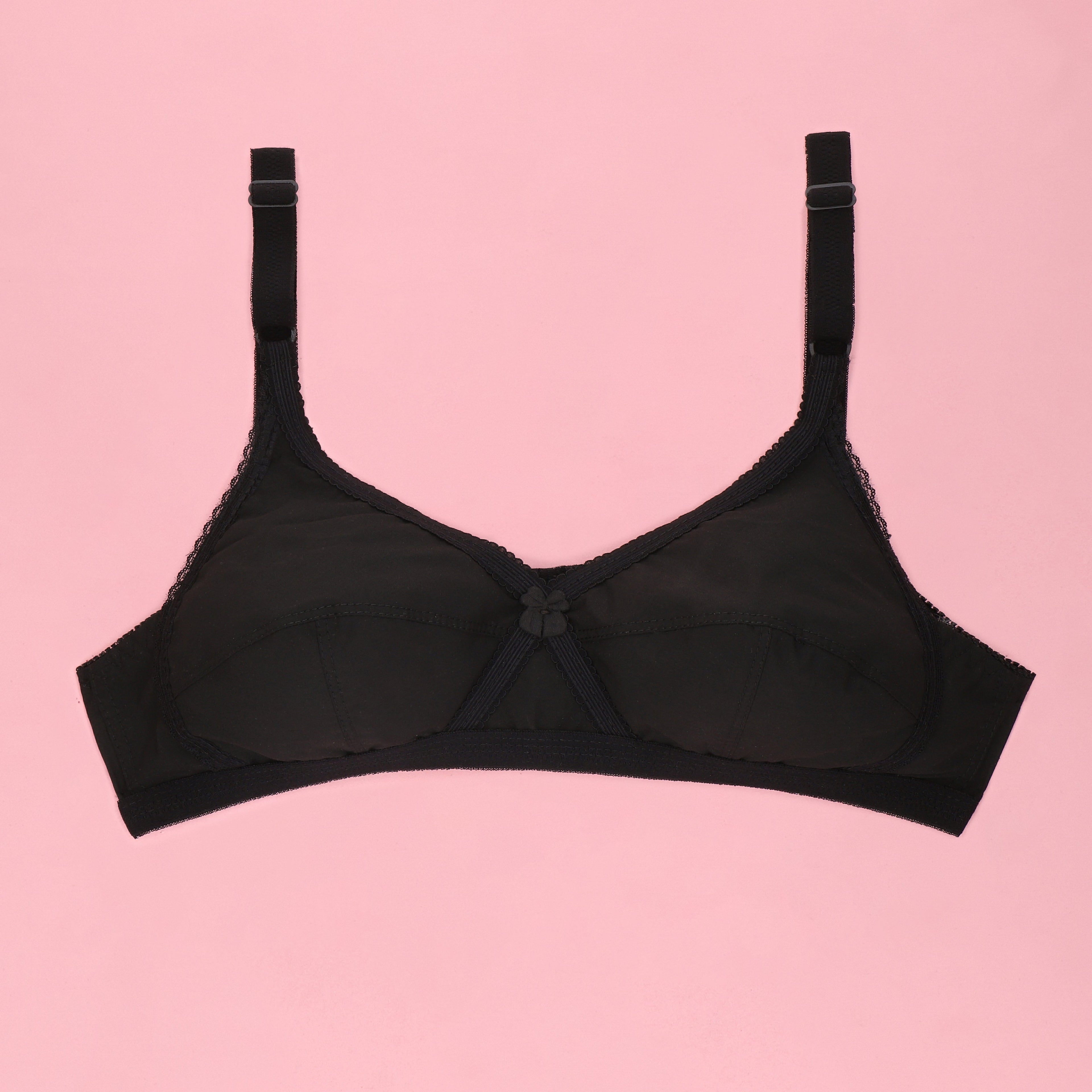 Cross Plain Casual Non Padded Wireless Bra