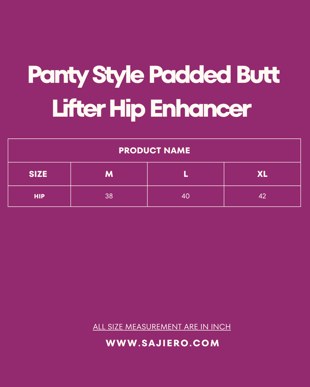 Panty Style Padded Butt Lifter Hip Enhancer 5008