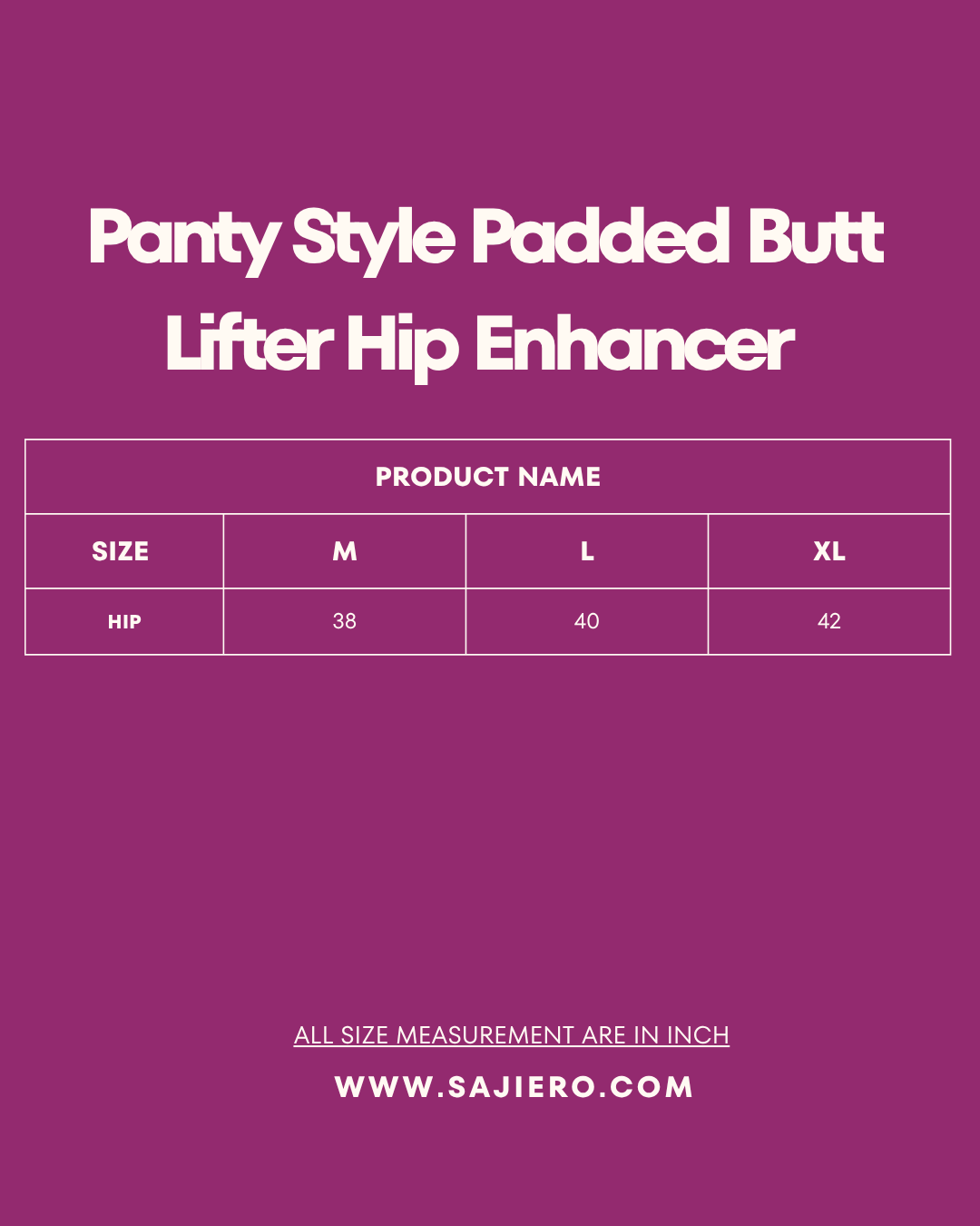 Panty Style Padded Butt Lifter Hip Enhancer 5008
