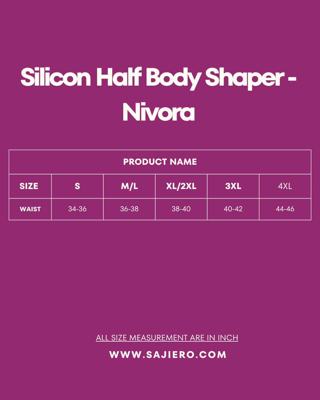 Silicon Half Body Shaper - Nivora