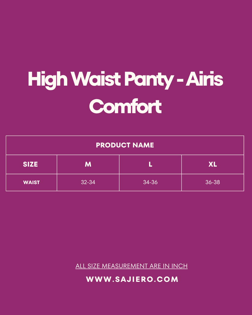 High Waist Panty - Airis Comfort