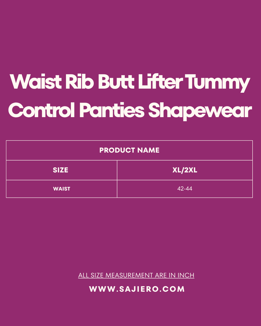 Waist Rib Butt Lifter Tummy Control Panties Shapewear