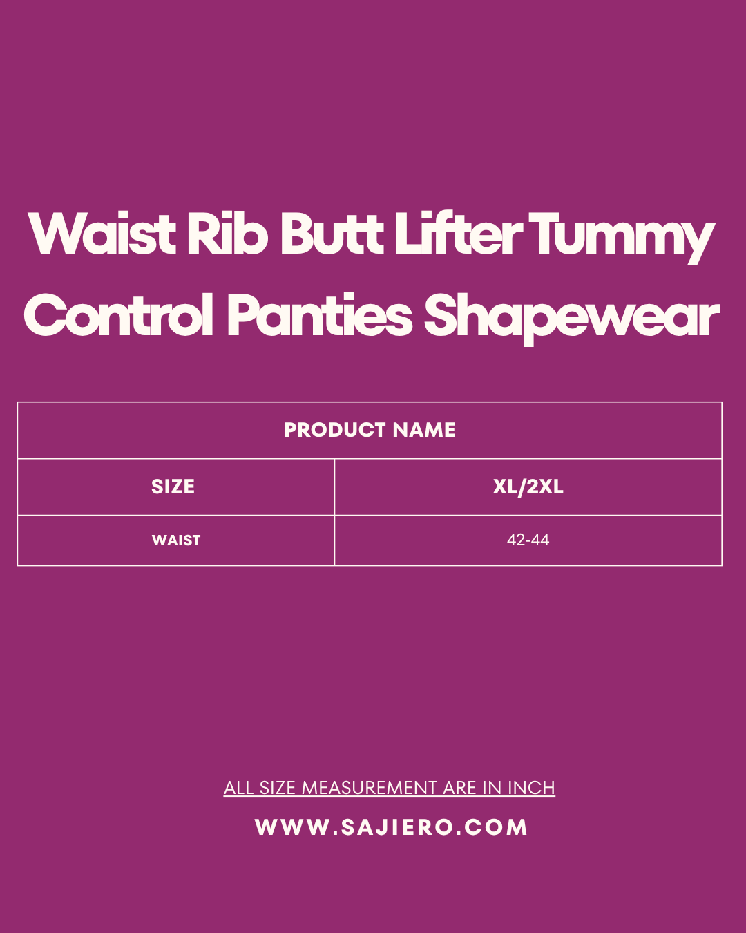 Waist Rib Butt Lifter Tummy Control Panties Shapewear