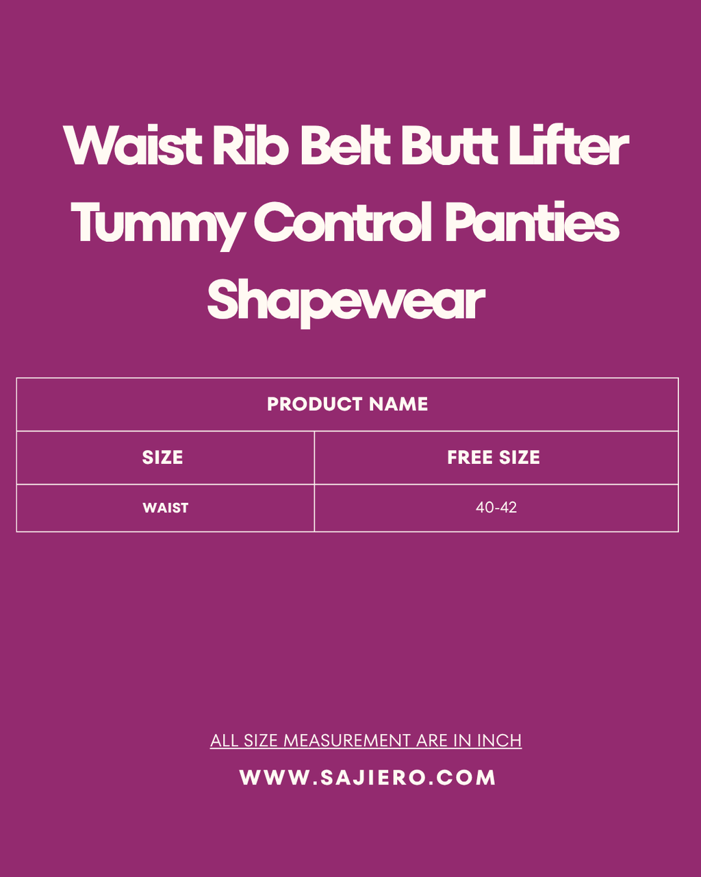 Waist Rib Belt Butt Lifter Tummy Control Panties Shapewear