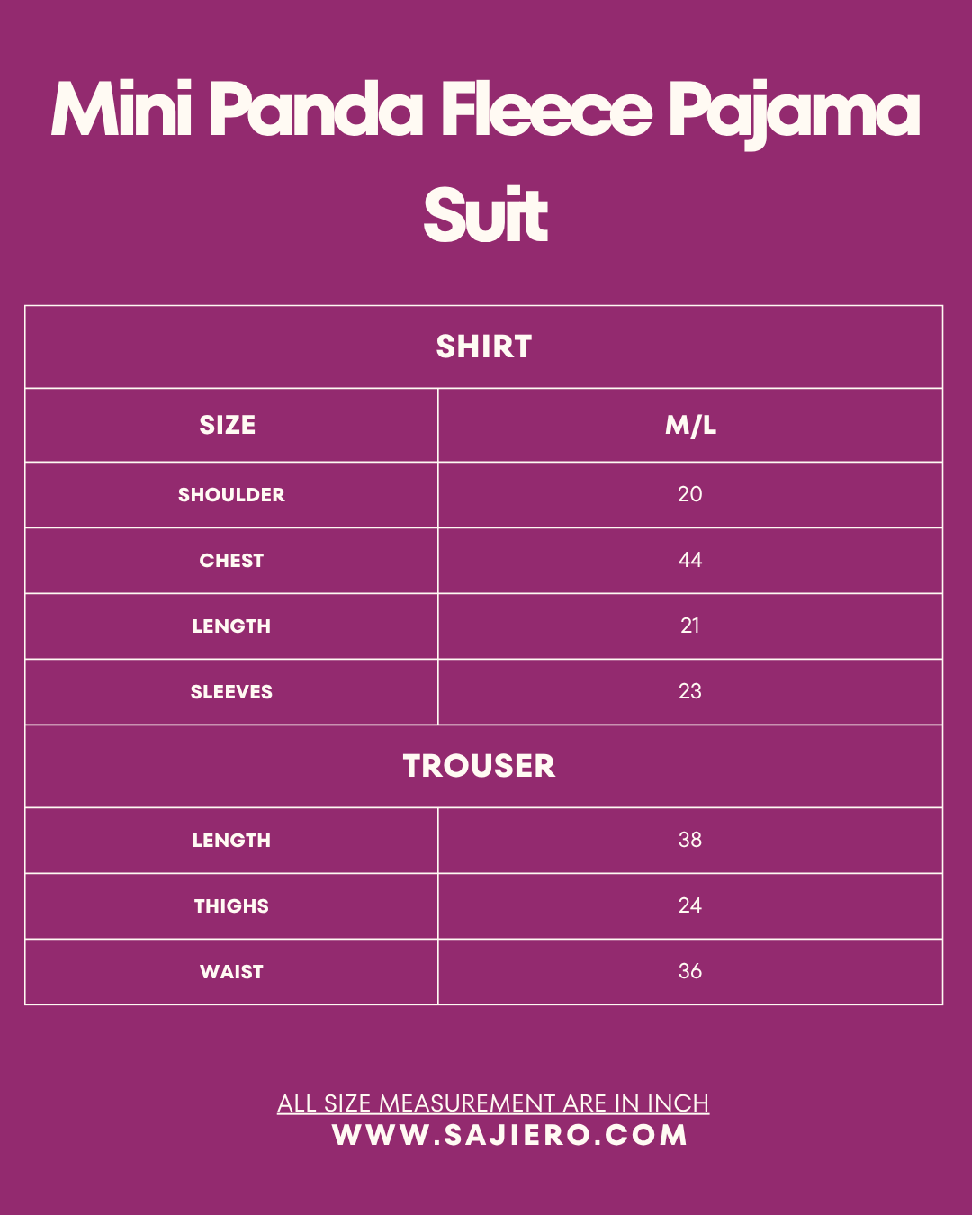 mini Panda Fleece Pajama Suit