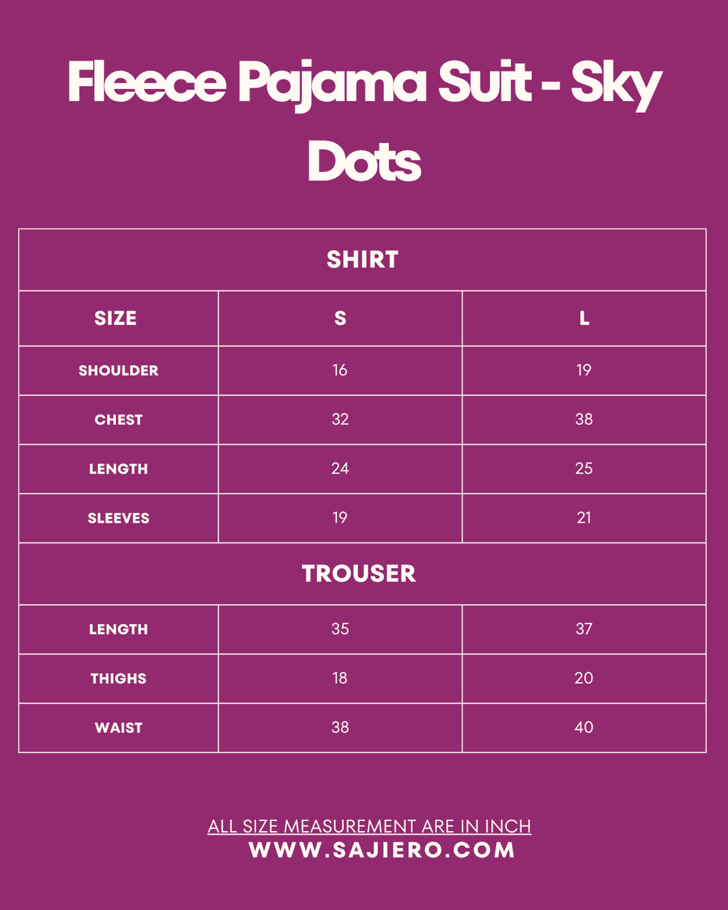 Fleece Pajama Suit - Sky Dots