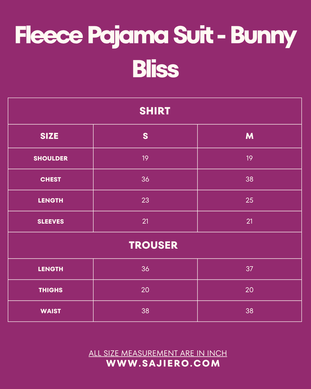 Fleece Pajama Suit - Bunny Bliss