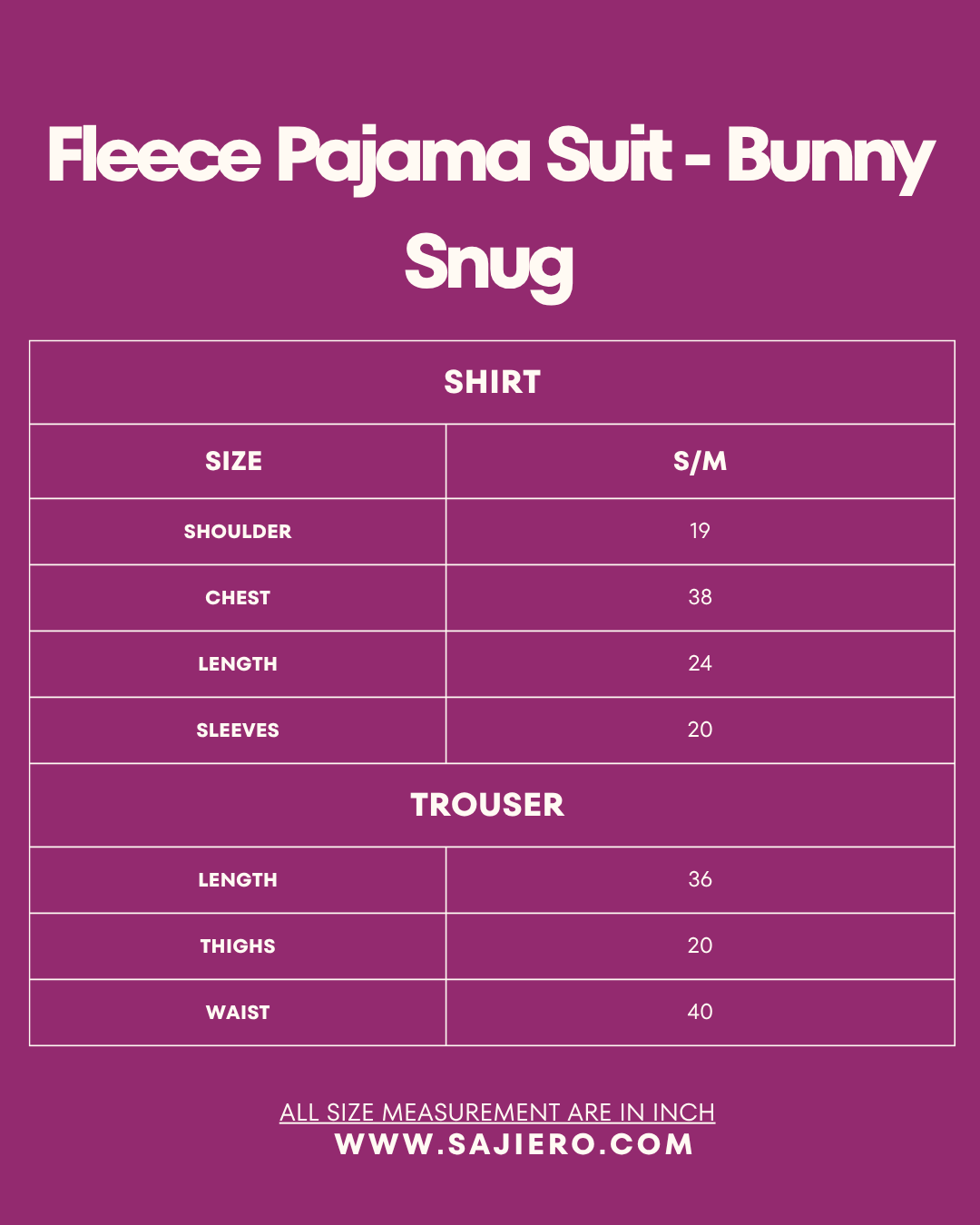Fleece Pajama Suit - Bunny Snug