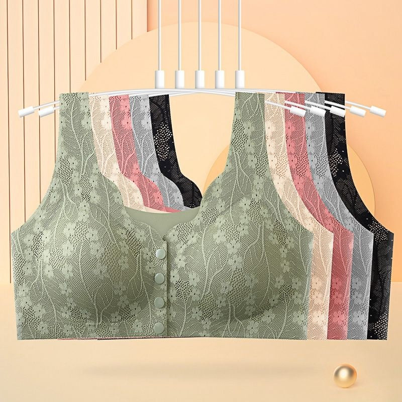 Femmeease EasyLatch Front Button Lace Bra