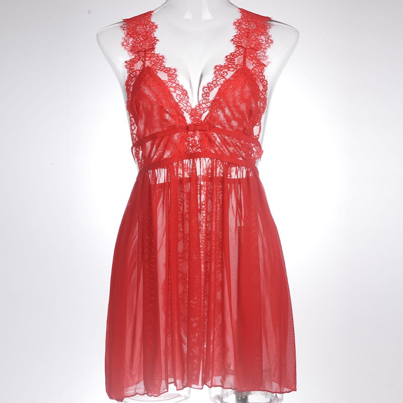 Babydoll Lingerie  - Lunaria Back-Tie