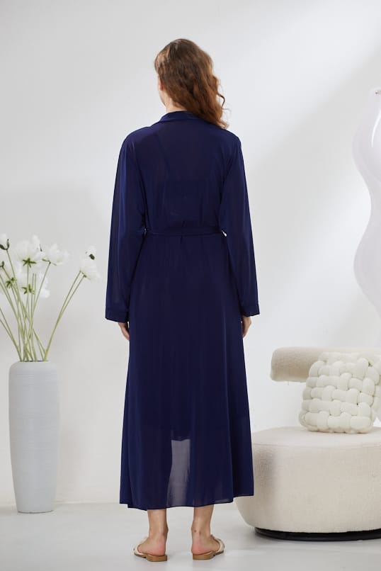 4-Piece Satin Nightwear Set - Rosvian Purple