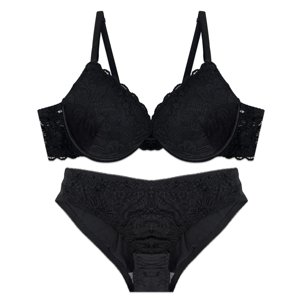 Bra Set -  Black Bloom