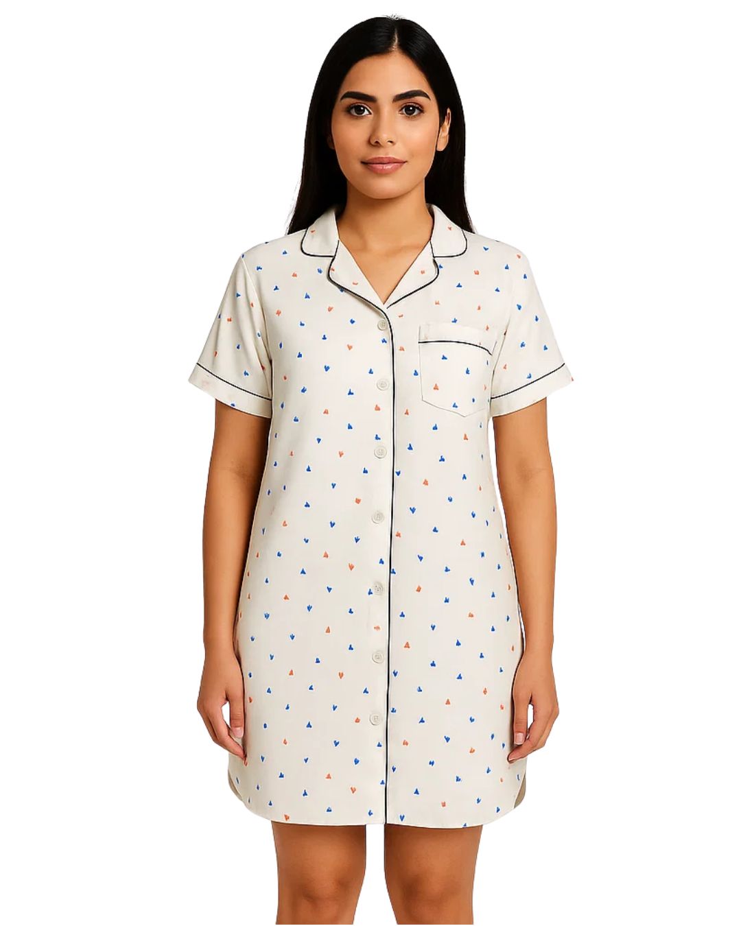 Long Shirt - Silk Dot