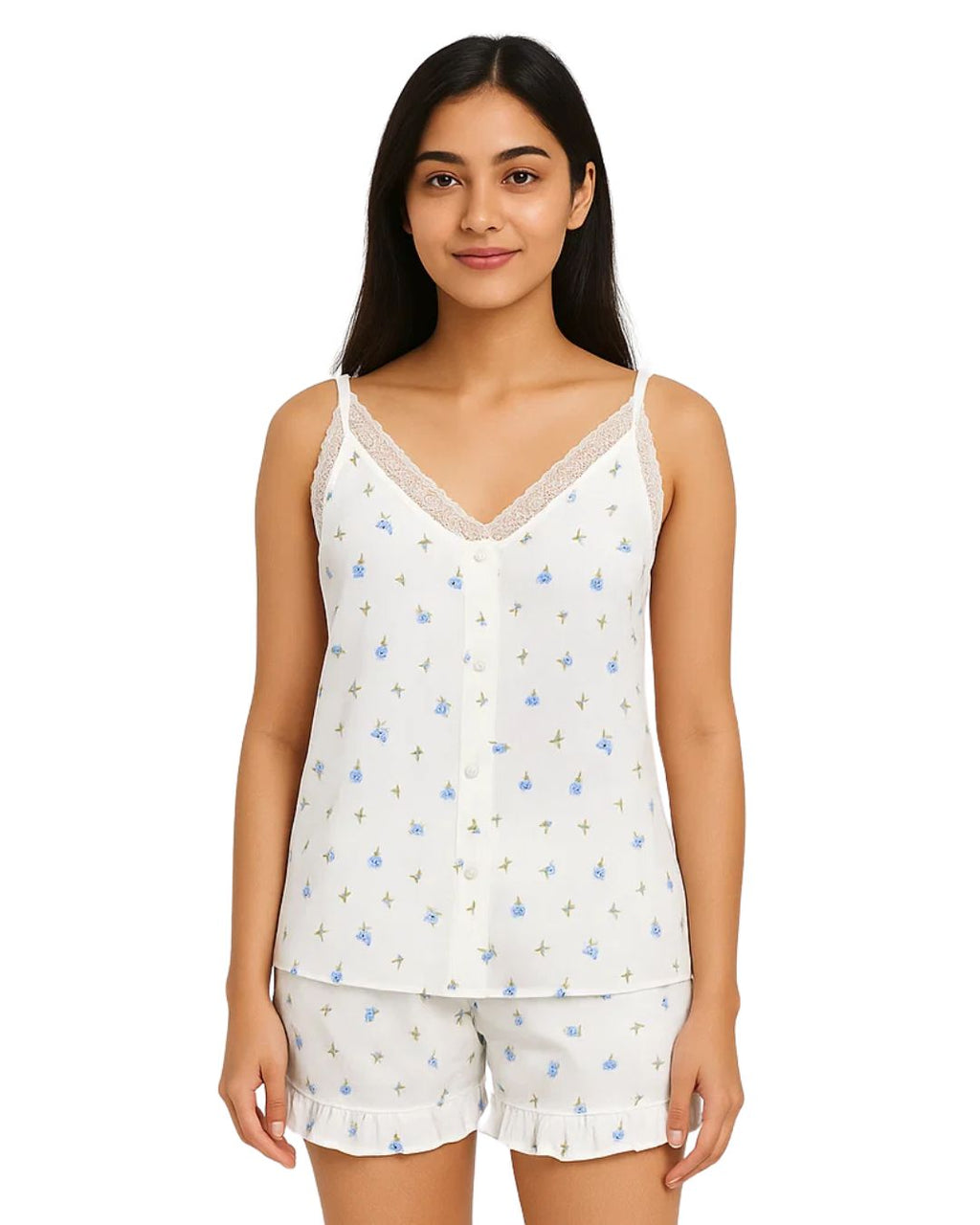 Silk Cami Sets - Satin Floral