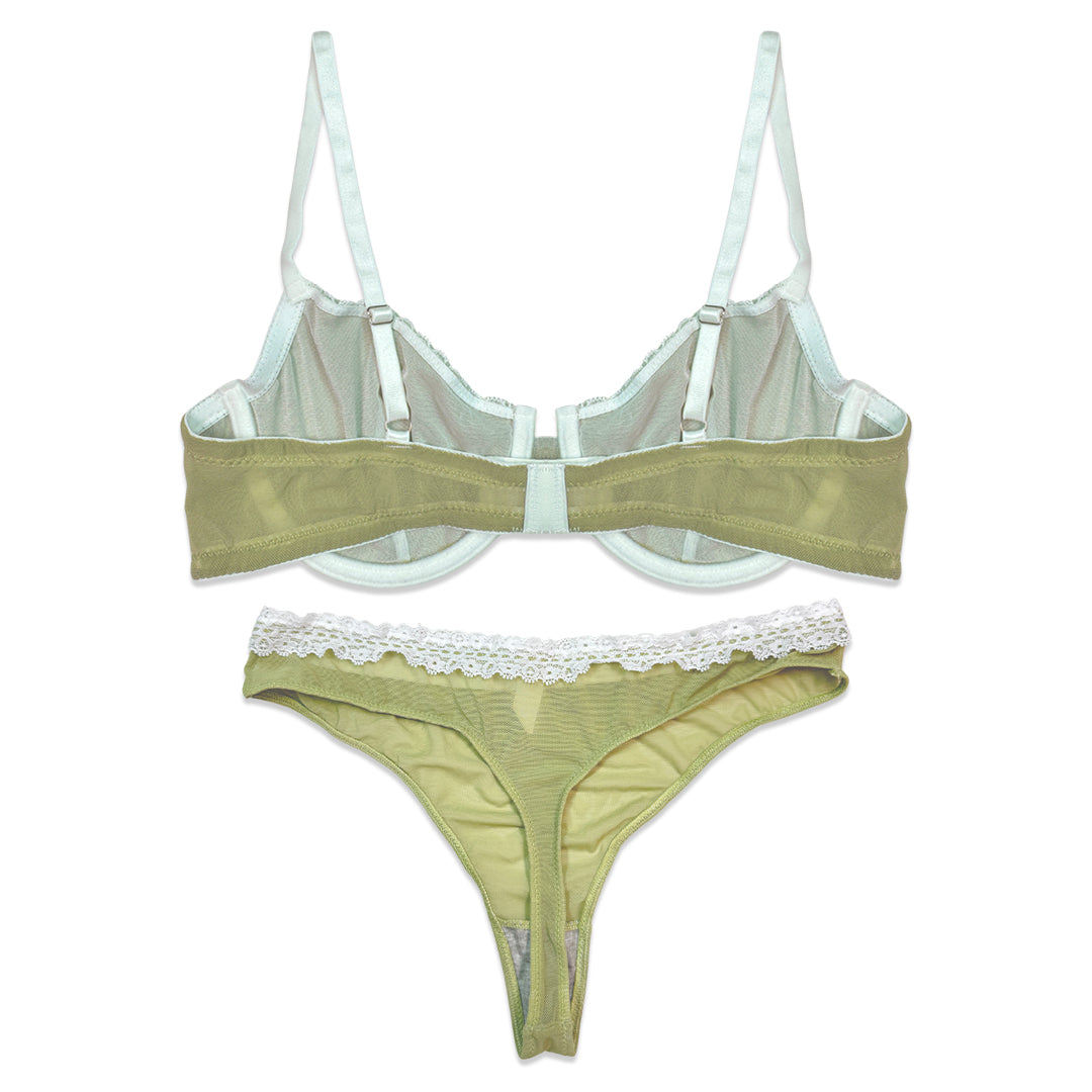 Bra Set - Olive Bloom
