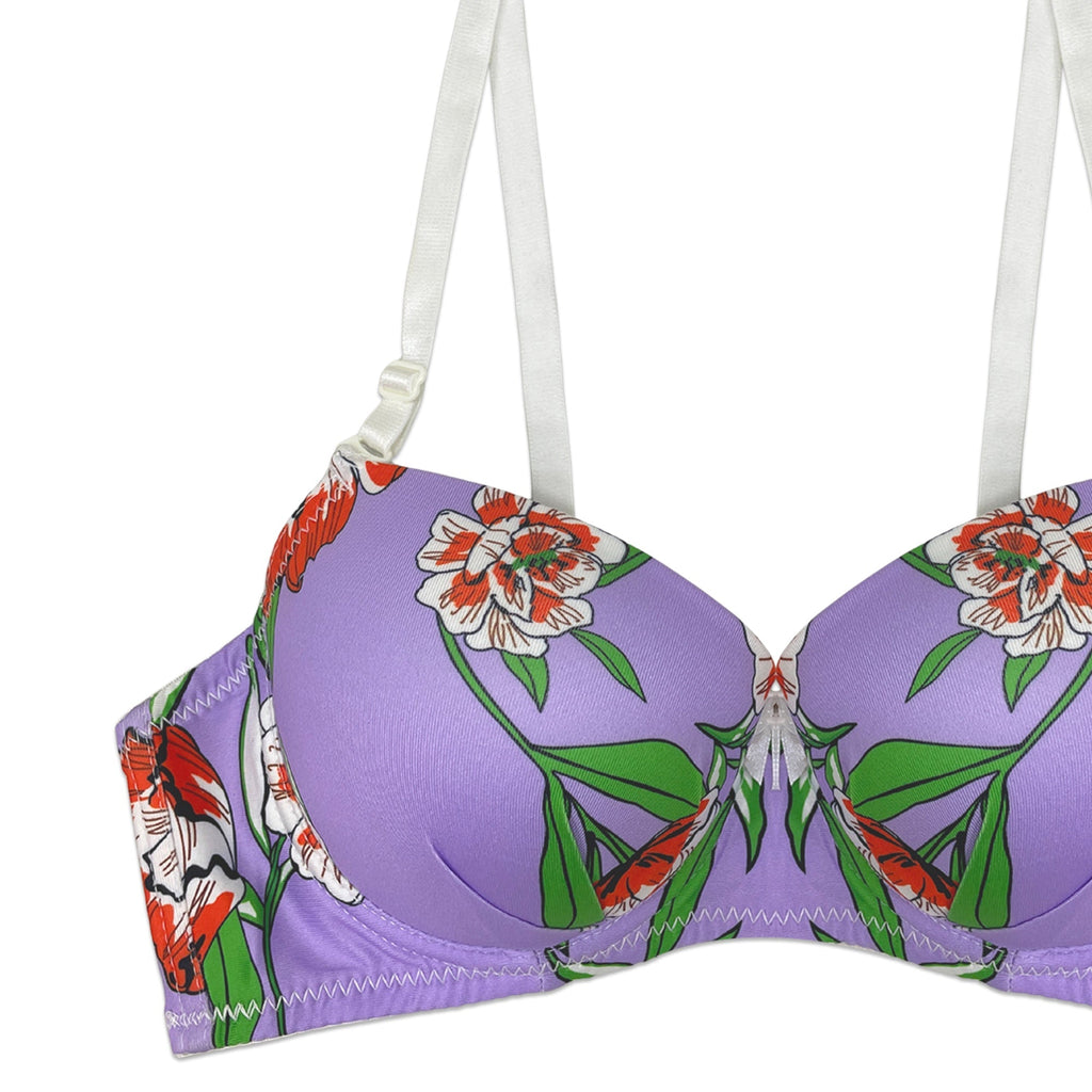 Padded Bra Set - Cheeky Lavender
