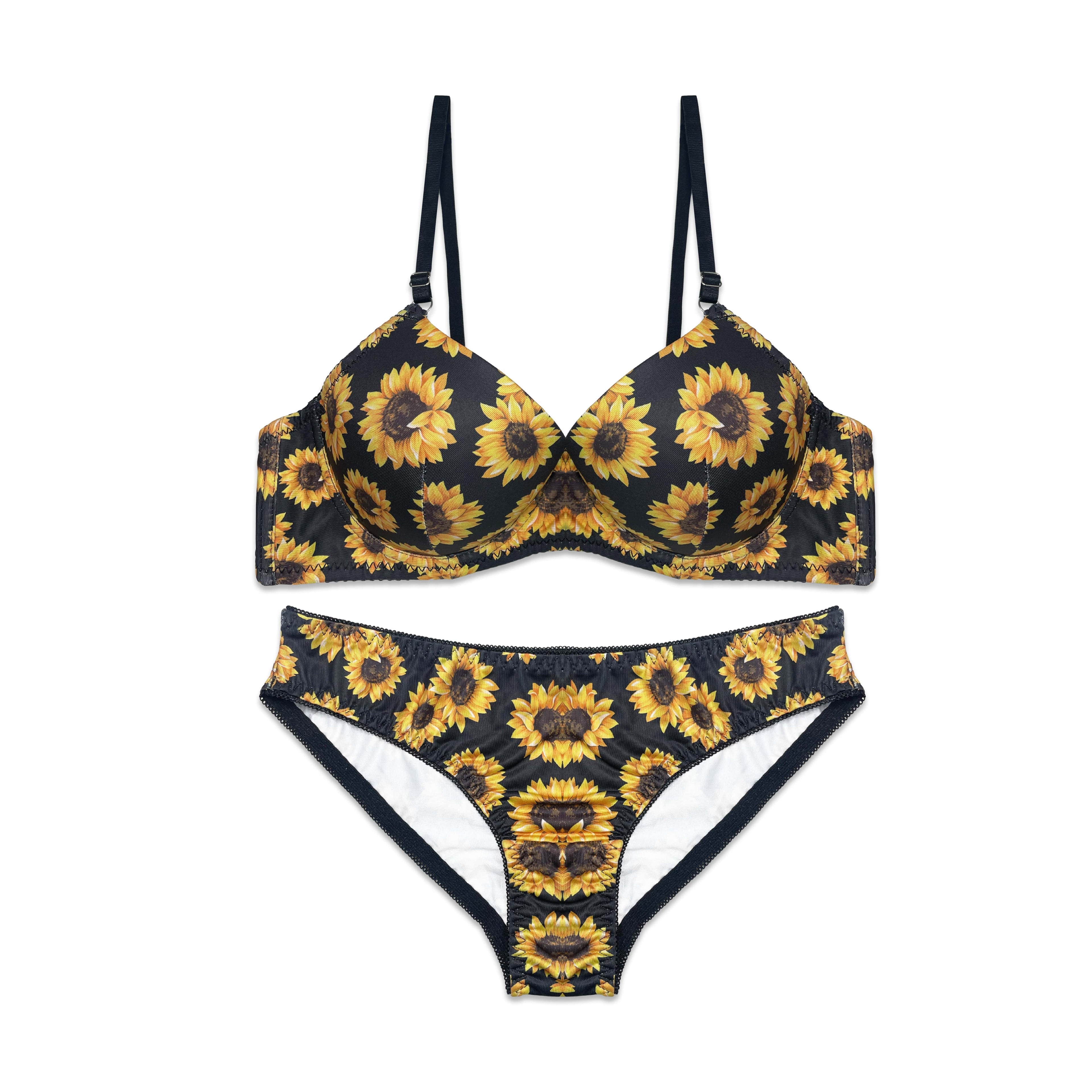 Bex Printed Padded Bra and Panty Set