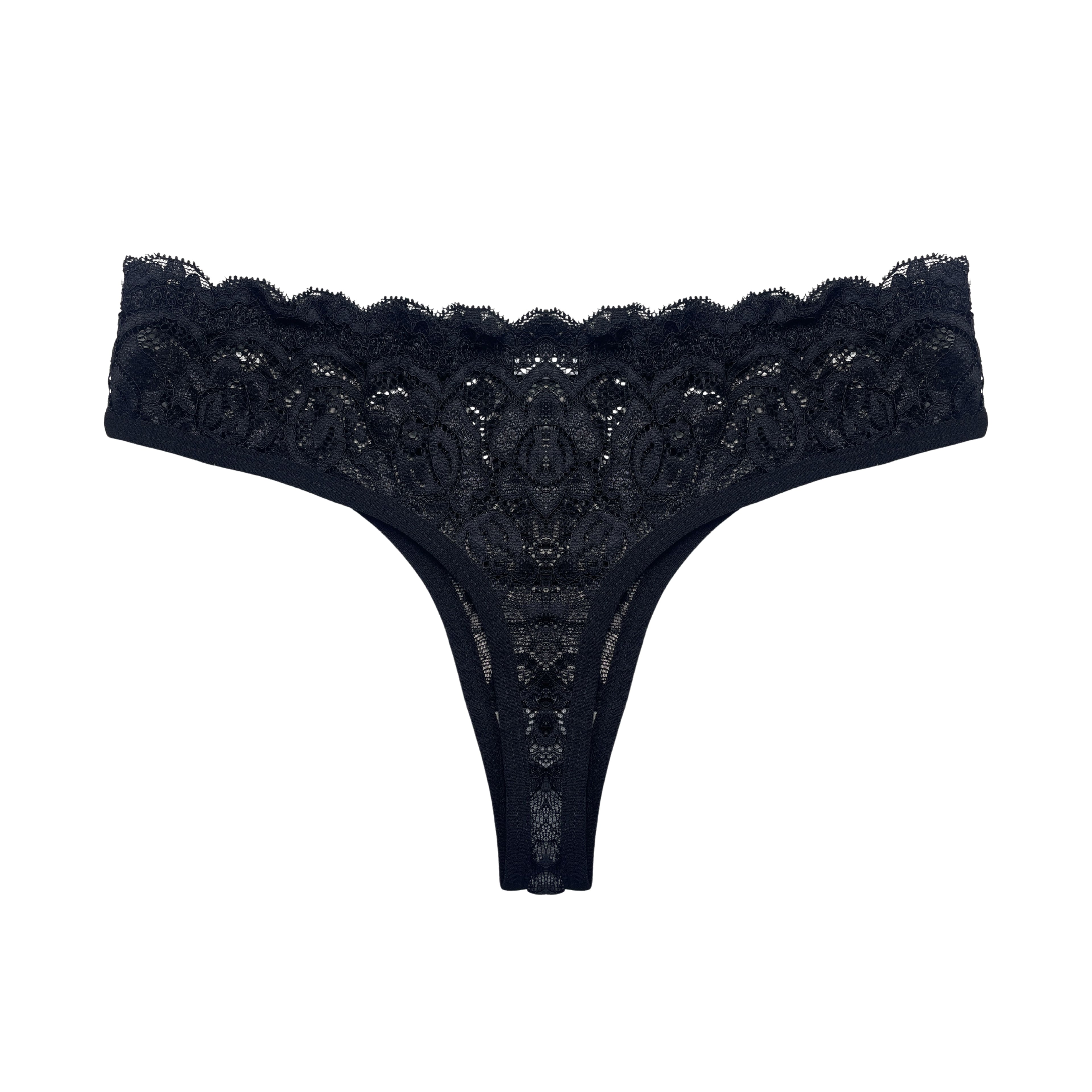 Setbre Lacy Padded Bra and Panty Set Black